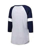 Nike Women's Dallas Cowboys Heather Gray/Navy Football Pride Raglan 3/4-Sleeve T-Shirt