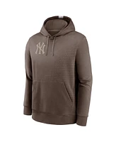 Nike Men's Light Brown New York Yankees Statement Pullover Hoodie