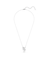 Swarovski Hyperbola Mixed Pendant Cuts, White, Rhodium Plated Necklace