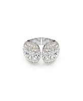 Swarovski Sublima Round Cut, White, Rhodium Plated Cocktail Ring