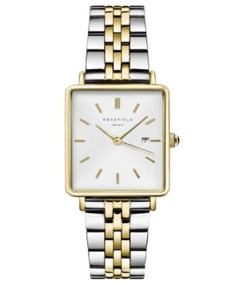 Rosefield Boxy Womens Two Tone Stainless Steel Bracelet Watch 28mm