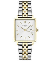 Rosefield Boxy Womens Two Tone Stainless Steel Bracelet Watch 28mm