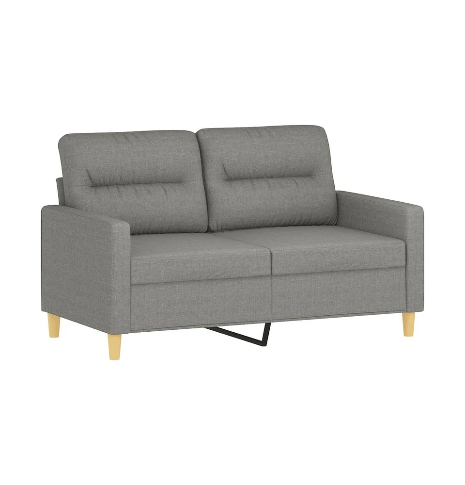 vidaXL 2-Seater Sofa Dark Gray 47.2" Fabric