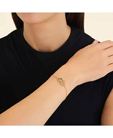 Rosefield Emerald Duo Bracelet In 14K Yellow Gold Plated Stainless Steel