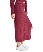 Dkny Jeans Women's Cable Knit Sweater Midi Skirt