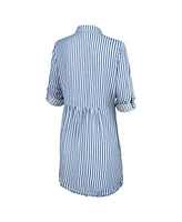 Tommy Bahama Women's White/Blue San Francisco Giants Chambray Stripe Button-Up Dress