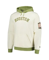 New Era Men's Cream/Green Houston Astros Color Pop Pullover Hoodie