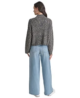 Dkny Jeans Women's Mock Neck Ribbed Knit Sweater