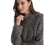 Dkny Jeans Women's Mock Neck Ribbed Knit Sweater