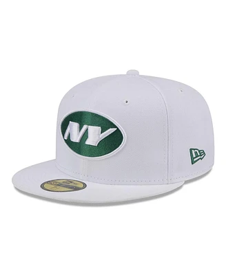 New Era Men's White New York Jets Omaha 59FIFTY Fitted Hat