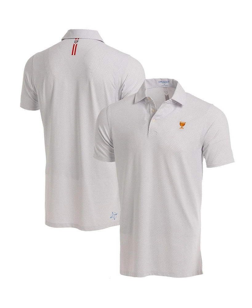 B. Draddy Men's White 2024 Presidents Cup Team Usa Captain Cool Polo