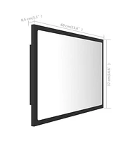 Led Bathroom Mirror Gray 23.6"x3.3"x14.6" Acrylic
