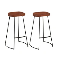 vidaXL Gavin Bar Stools 2 pcs 19.7"x15.7"x30.7" Solid Wood Mango