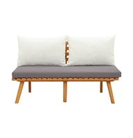 Patio Bench with Cushions 45.3" Solid Acacia Wood
