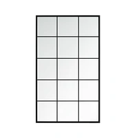 vidaXL Wall Mirror Black 39.4"x23.6" Metal