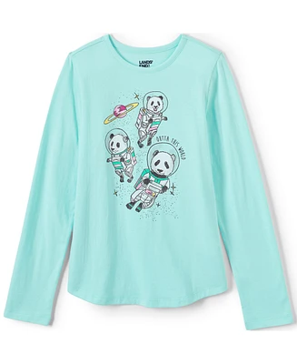 Lands' End Girls Long Sleeve Graphic Tee