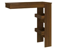 vidaXL Wall Bar Table Brown Oak 40.2"x17.7"x40.7" Engineered Wood