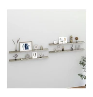 vidaXL Wall Shelves 4 pcs Concrete Gray 45.3"x3.5"x1.2"