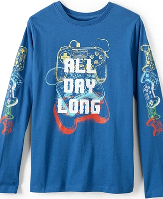 Lands' End Boys Long Sleeve Graphic Tee