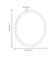 vidaXL Led Bathroom Mirror 27.6" Round