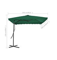 Garden Parasol with Steel Pole 98.4"x98.4" Green