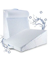 Clara Clark Supportive Cooling Gel Memory Foam Triangle Bed Wedge Pillow