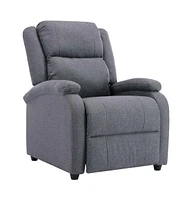 vidaXL Recliner Chair Dark Gray Fabric