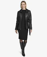 Andrew Marc Women's Tatum Belted Leather Jacket