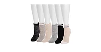 Muk Luks Women's Set of 6 Dream Step Mini Crew Socks