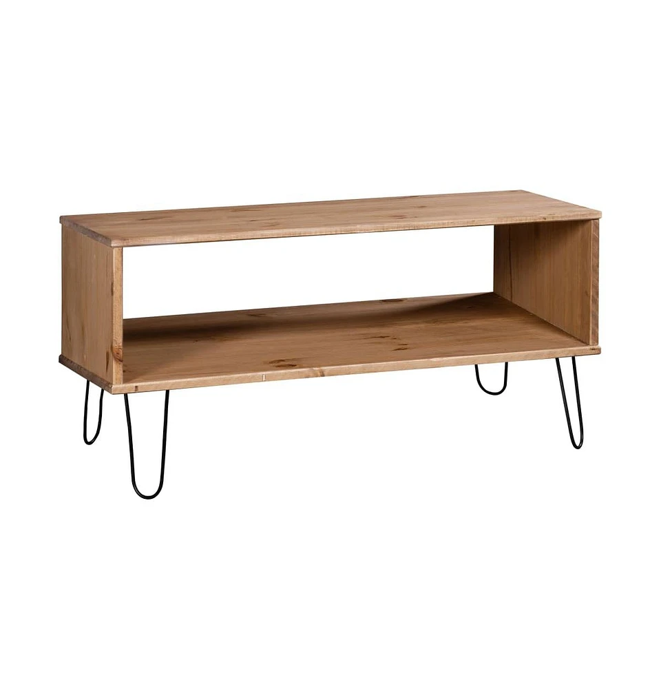 vidaXL Coffee Table New York Light Wood Solid Pine Wood