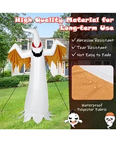 Vebreda 6 Feet Halloween Inflatable Ghost Quick Blow up Halloween Decor with Led Lights