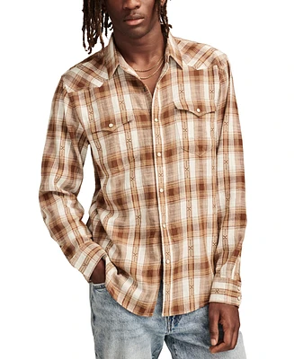 Lucky Brand Men's Dobby Western Shirt