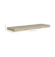 vidaXL Floating Wall Shelves 4 pcs Oak 31.5"x9.3"x1.5" Mdf