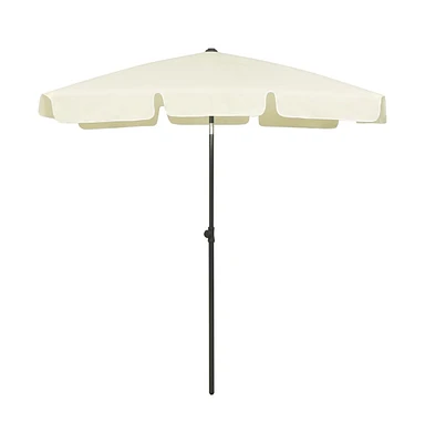 vidaXL Beach Umbrella Sand Yellow 70.9"x47.2"