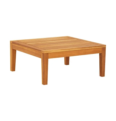 vidaXL Patio Table 25.2"x25.2"x11.4" Solid Acacia Wood