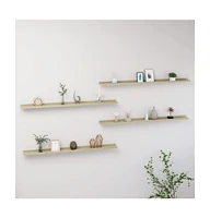 vidaXL Wall Shelves 4 pcs Sonoma Oak 45.3"x3.5"x1.2"