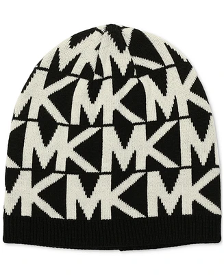 Michael Kors Major Mk Repeating Logo Knit Beanie