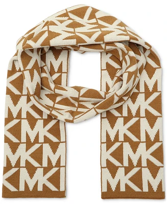 Michael Kors Major Mk Repeating Logo Knit Scarf