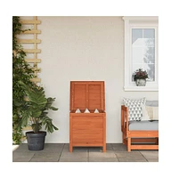 vidaXL Patio Storage Box 19.7"x19.3"x22.2" Solid Wood Fir