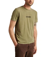 Lucky Brand Men's Small Army Logo with Small Back Hit T-Shirt