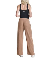 Dkny Women's Brushed Rib-Knit Straight-Leg Pants