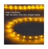DELight 150FT Warm White Led Neon Rope Lights Cuttable w/ App Remote Waterproof