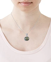 Cultured Tahitian Pearl (13mm) & Diamond (1/3 ct. t.w.) 18" Pendant Necklace in 14k White Gold