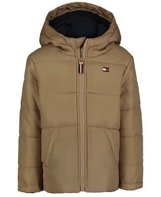 Tommy Hilfiger Toddler and Little Boys Sleeve Graphic Puffer Jacket