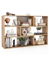 Sugift 2-Piece Separable Bookshelf Floor Standing Corner Display Storage