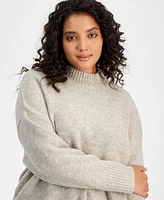 And Now This Trendy Plus Mock-Neck Tunic Sweater