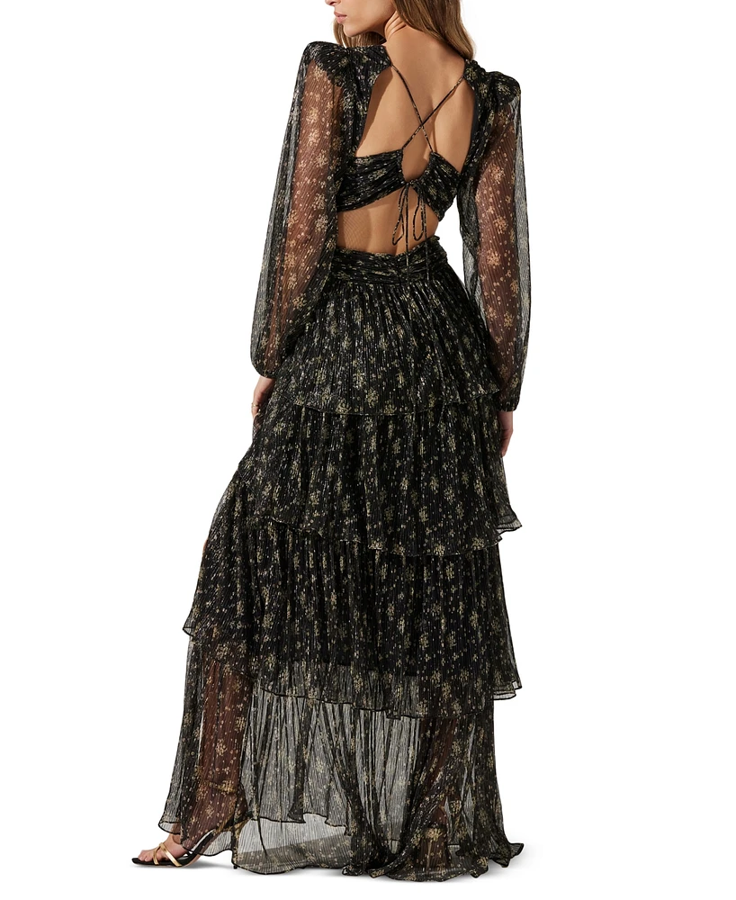 Astr the Label Women's Anora Long-Sleeve Ruffled Dress