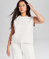 And Now This Women's Scuba Crewneck Sleeveless Top, Created for Macy's