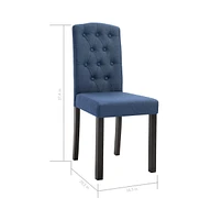 vidaXL Dining Chairs 4 pcs Fabric