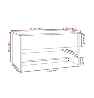 vidaXL Coffee Table High Gloss White 31.5"x19.7"x15.7" Engineered Wood